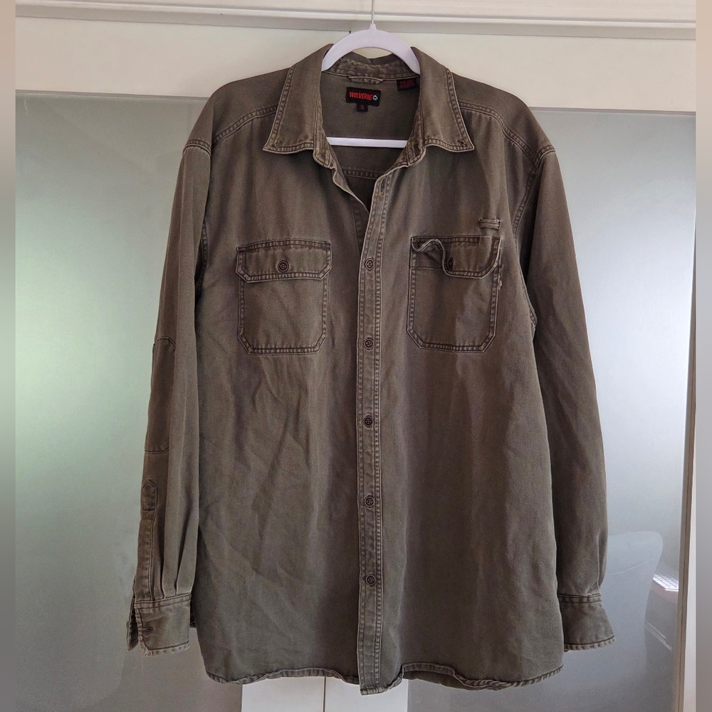 Wolverine Men's Khaki Shirt Jacket